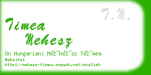 timea mehesz business card